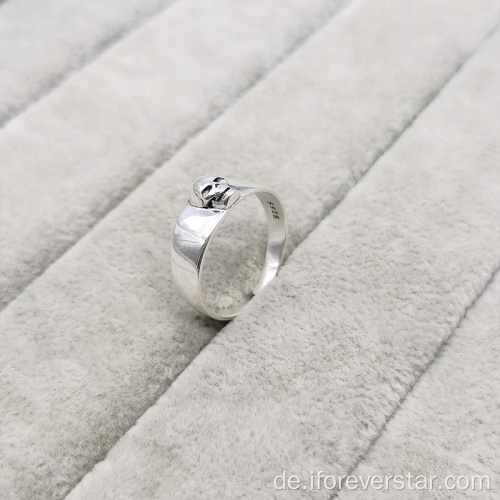 Beliebte Herrenringe 925er Sterling Silber minimalistischer Ring